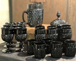 OLDMADE TREASURES TIARA EXCLUSIVE HOBNAIL BLACK GLASS