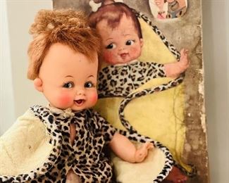 VTG 1963 IDEAL BABY PEBBLES FLINTSTONE DOLL IN ORIGINAL BOX 