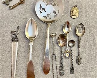 decorative spoons sterling and plated 