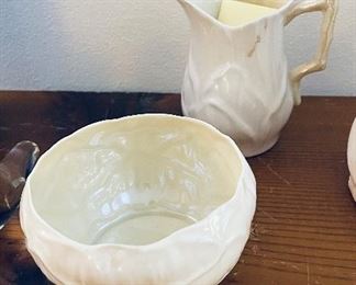 Beleek bowl and creamer 