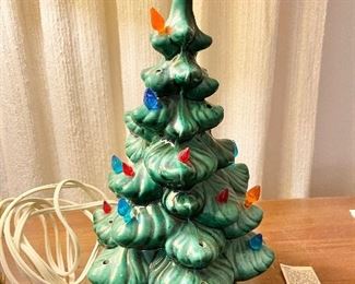 Vintage ceramic christmas tree light 