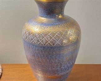 Large Stangl blue gold Urn Vase