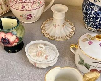 Antique porcelain and ceramic tea sets and serving items 