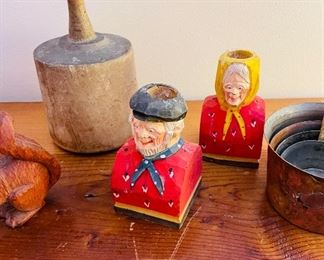 Hand carved candle holders 