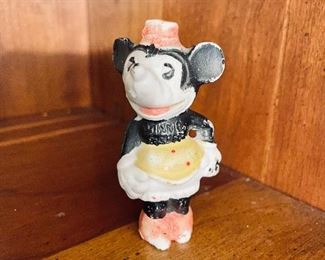Antique bisque ceramic Minnie Mouse figurine (Japan)