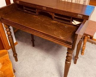 antique flip top letter desk 