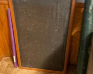 large antique chalk board (slate?)