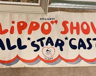 Vintage "Clippo Show" puppet poster (Effanbee)