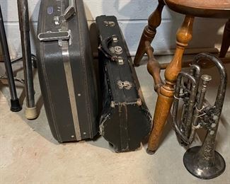 Antique trumpets 