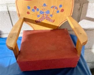 Vintage clown  booster chair 