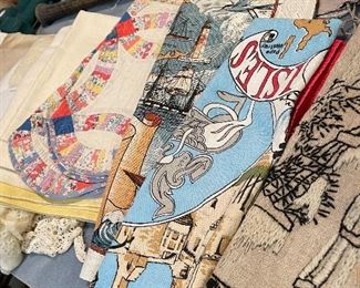 vintage linens and fabric 