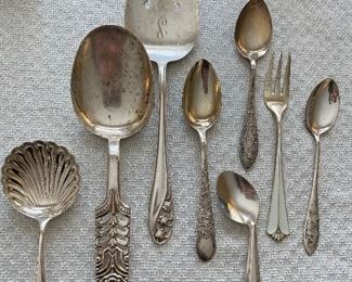Sterling serving and decorative spoons (this image all sterling 925)