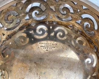 Tiffany and Co Sterling footed bowl, Hollywood Regency, Deco (with bag)