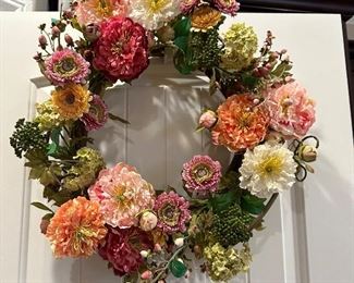 Gorgeous peony wreath (new, pulled out of box)
