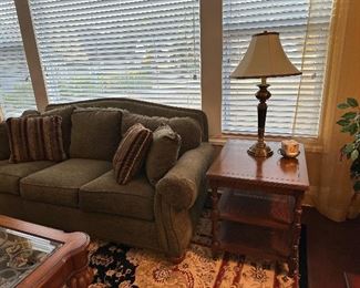 Cane shelving side table