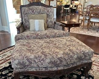 Oversized chair and ottoman