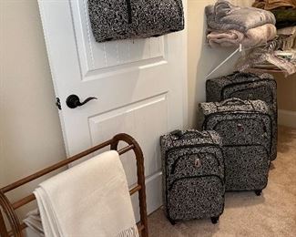 Luggage with quad rollers