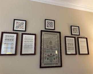 Cross stitching art professionally framed