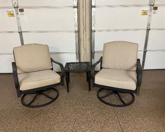 Full swivel & rocking chair outdoor set