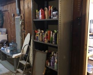 2 tall metal garage shelves