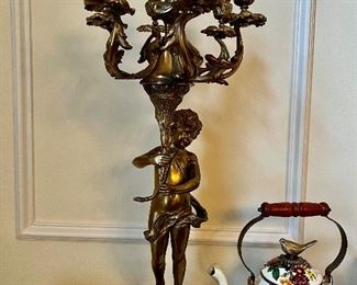 Pair of beautiful angel candlesticks