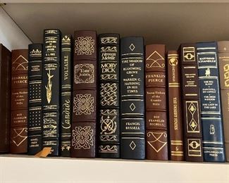 Large collection leather books