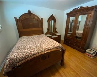 Victorian Bedroom Set is available for Presale. Please Call Mimi at 562-254-2597. Bed is a Full (mattress and box spring not for sale)