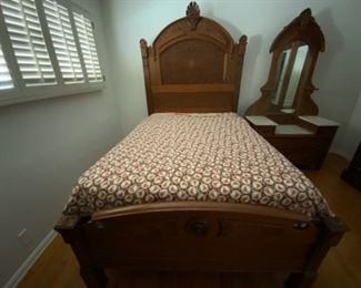 Victorian Bedroom Set is available for Presale. Please Call Mimi at 562-254-2597. Bed is a Full (mattress and box spring not for sale)