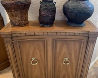 Beautiful Drexel Cabinet And Decorative Baskets