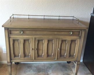 Drexel Made Rolling China Cabinet