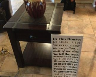 End Table With Decor
