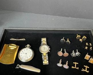 Mens Cuff Links And A Great Watch And More