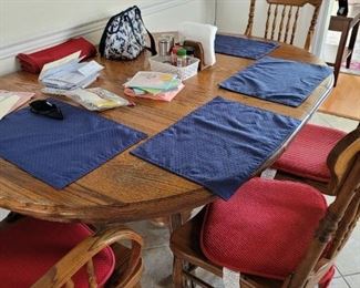 Solid Oak Kitchen Table with 4 chairs