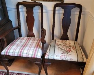 Harden arm and armless chairs to match dining room set