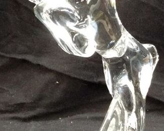 FRENCH BACCARAT CRYSTAL HORSE SCULPTURE 11''