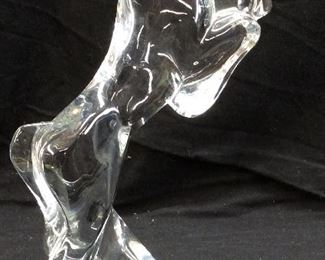 FRENCH BACCARAT CRYSTAL HORSE SCULPTURE 11''