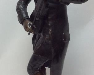 MOZART BRONZE STATUE BY PAUL DUBOIS 24''H,