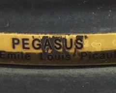 1833-1915 EMILE LOUIS PICAULT ‘’PEGASUS’ BRONZE STATUE 21''H