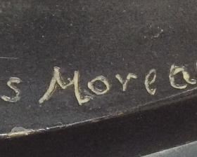 ANTIQUE AUGUSTE MOREAU ‘’ROMANCE’’ BRONZE SCULPTURE 17''H