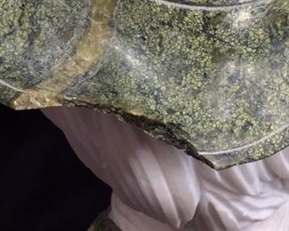 (2) VTG. MARBLE LADY BUSTS