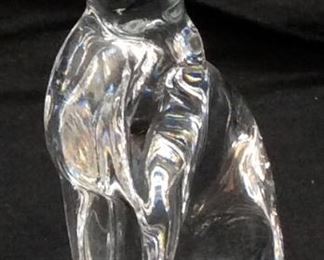 BACCARAT CRYSTAL CAT FIGURINE 6 H