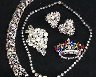 ANTIQUE SIGNED COSTUME JEWELRY