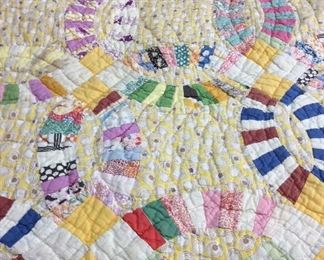VINTAGE DOUBLE WEDDING RING QUILT