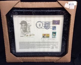 LOU GEHRIG PLAQUE & STAMPS