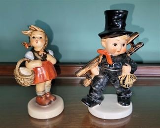 Hummel Girl with Basket and Chimney Sweep Boy
