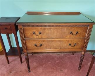 Antique Birdseye Maple entry table/chest