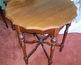 Antique hexagonal accent table