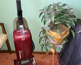 Hoover vacuum cleaner. Accent plant