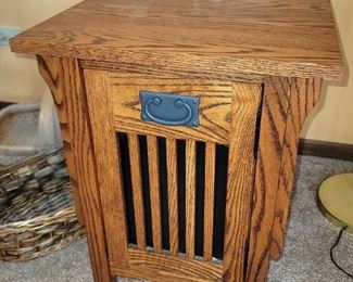 Wood end table/cabinet
