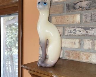 Tall Siamese cat candle